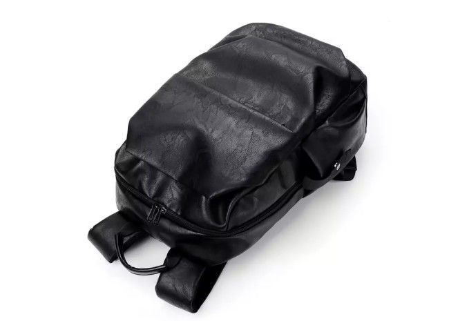 Teenager Leakproof Leather Casual Backpack With USB Charging